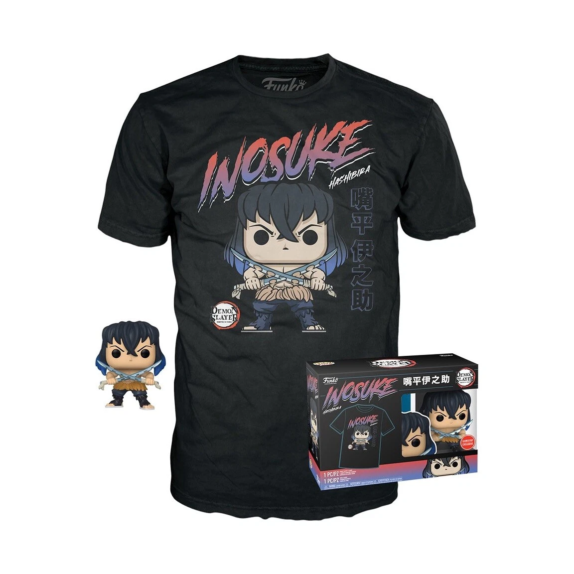 s-l1600 Funko Pop! Demon Slayer Inosuke Hashibira with t shirt - розмір M Gamestop Exclusive - Зображення 1
